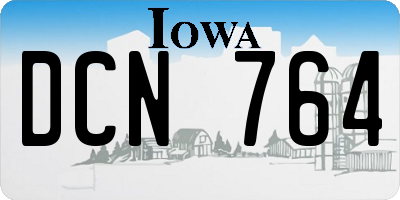 IA license plate DCN764