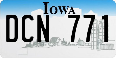 IA license plate DCN771