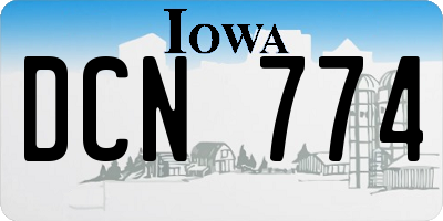 IA license plate DCN774