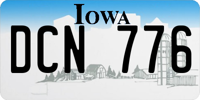 IA license plate DCN776