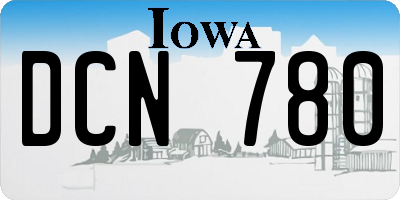 IA license plate DCN780