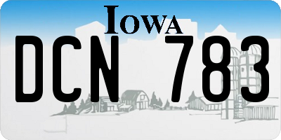 IA license plate DCN783