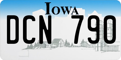 IA license plate DCN790