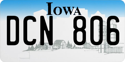 IA license plate DCN806