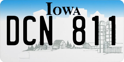 IA license plate DCN811
