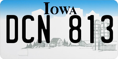 IA license plate DCN813