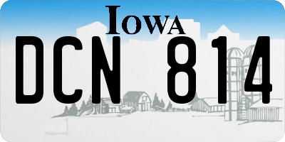 IA license plate DCN814