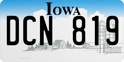 IA license plate DCN819