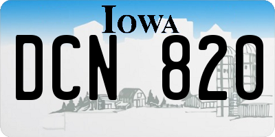 IA license plate DCN820