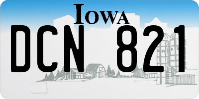 IA license plate DCN821
