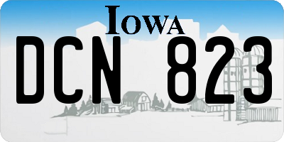 IA license plate DCN823