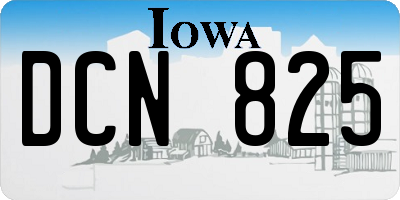 IA license plate DCN825