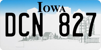 IA license plate DCN827