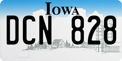 IA license plate DCN828