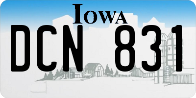 IA license plate DCN831