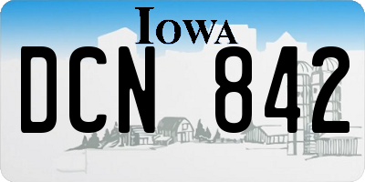 IA license plate DCN842