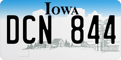 IA license plate DCN844