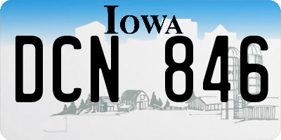 IA license plate DCN846