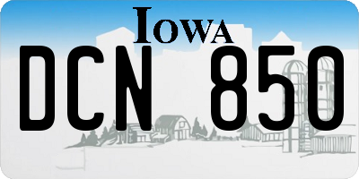 IA license plate DCN850