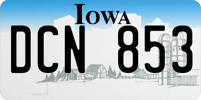 IA license plate DCN853