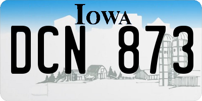 IA license plate DCN873