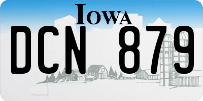 IA license plate DCN879