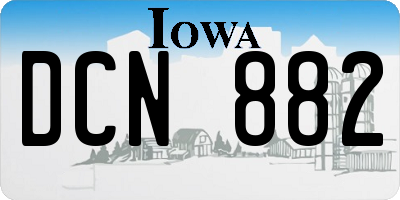IA license plate DCN882