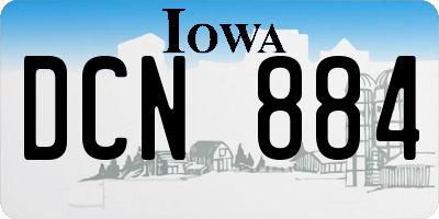 IA license plate DCN884