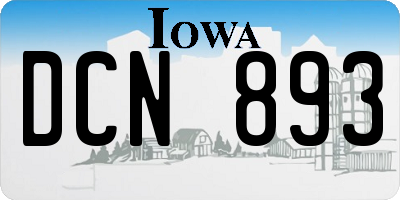 IA license plate DCN893
