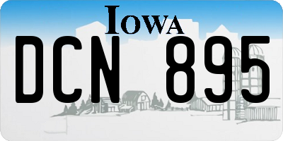 IA license plate DCN895