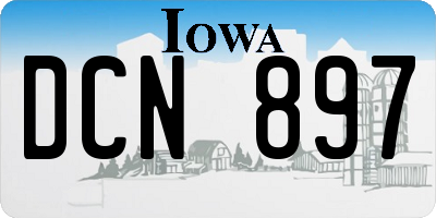IA license plate DCN897