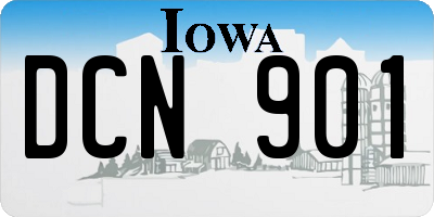 IA license plate DCN901
