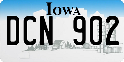 IA license plate DCN902