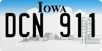 IA license plate DCN911