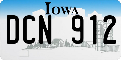 IA license plate DCN912