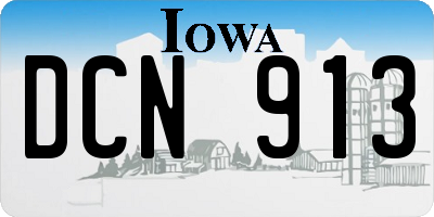 IA license plate DCN913