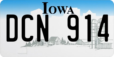 IA license plate DCN914