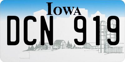 IA license plate DCN919