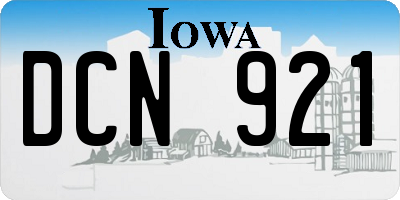 IA license plate DCN921