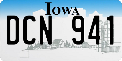 IA license plate DCN941
