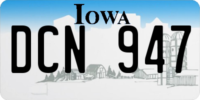 IA license plate DCN947