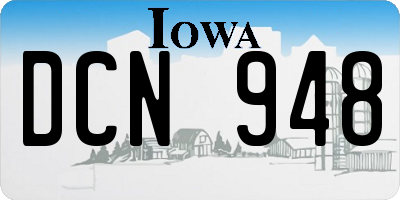 IA license plate DCN948