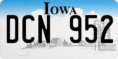 IA license plate DCN952