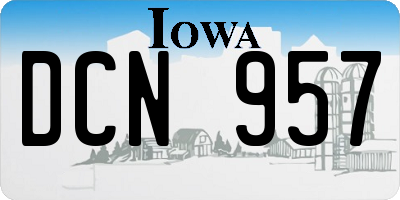 IA license plate DCN957