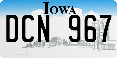 IA license plate DCN967