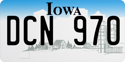 IA license plate DCN970