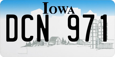 IA license plate DCN971