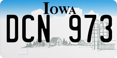 IA license plate DCN973