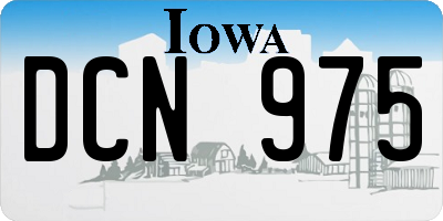 IA license plate DCN975