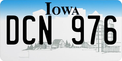 IA license plate DCN976